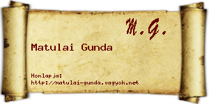 Matulai Gunda névjegykártya